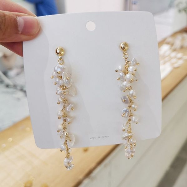 mengjiqiao new japan korean elegant natural freshwater pearl tassel earrings for women elegant pendientes oorbellen jewelry, Golden
mengjiqiao new japan korean elegant natural freshwater pearl tassel earrings for women elegant pendientes oorbellen jewelry, Golden