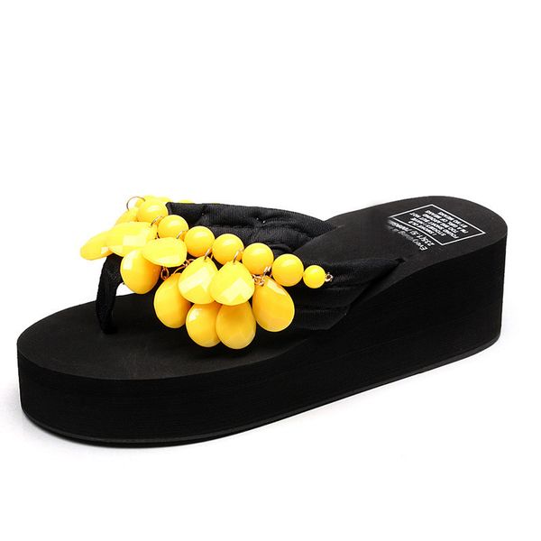 casual summer women shoes wedges slippers handmade beaded high heels beach ladies shoes platform flip flops xkd8016, Black
casual summer women shoes wedges slippers handmade beaded high heels beach ladies shoes platform flip flops xkd8016, Black