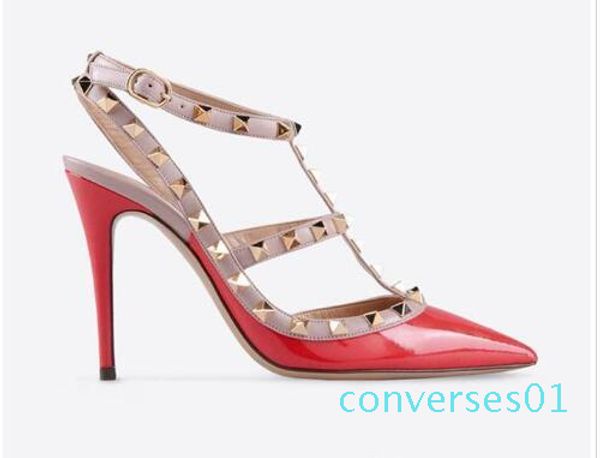 new designer pointed toe 2-strap with studs high heels patent leather rivets sandals women shoes valentine high heel shoes co01, Black
new designer pointed toe 2-strap with studs high heels patent leather rivets sandals women shoes valentine high heel shoes co01, Black