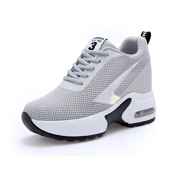 fashion air mesh height increased casual shoes woman breathable lace up platform sneakers hide heels women wedge, Black;white
fashion air mesh height increased casual shoes woman breathable lace up platform sneakers hide heels women wedge, Black;white