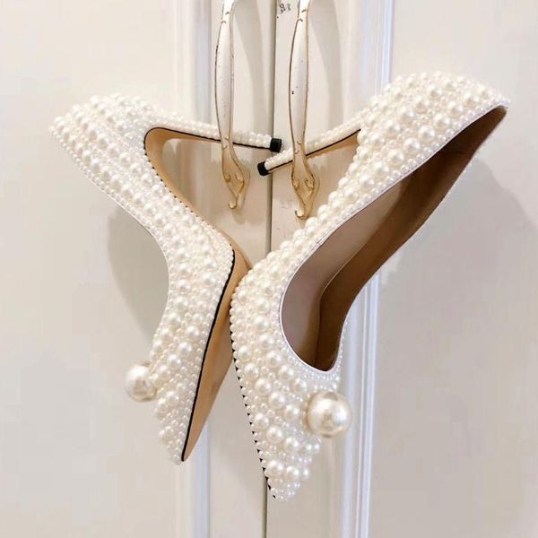 luxury desugn beige pearl women pumps pointed toe summer sandals pure female handmade slip on stiletto high heel sandalias mujer, Black
luxury desugn beige pearl women pumps pointed toe summer sandals pure female handmade slip on stiletto high heel sandalias mujer, Black