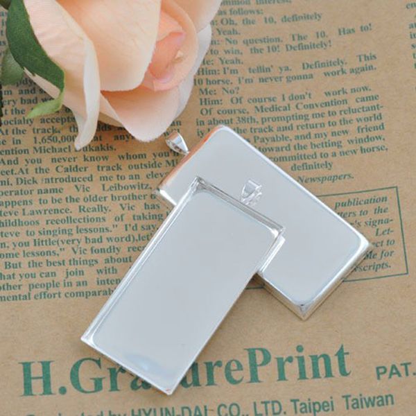 20pcs fit 25*50mm glass cabochon setting base rectangle blank tray bezel pendant settings diy jewelry findings, Silver
20pcs fit 25*50mm glass cabochon setting base rectangle blank tray bezel pendant settings diy jewelry findings, Silver