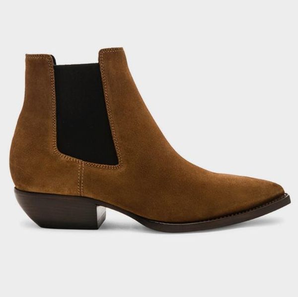 man luxury western cowboy boots genuine suede pull on pointed toe short slp ankle boots elastic side panel loop tab boots shoes, Black
man luxury western cowboy boots genuine suede pull on pointed toe short slp ankle boots elastic side panel loop tab boots shoes, Black