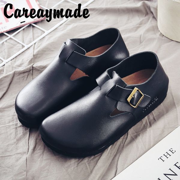 careaymade-retro thickened flat round head of cattlebelt buckle shoes, leisure flat all-inclusive students outer wear shoes, Black
careaymade-retro thickened flat round head of cattlebelt buckle shoes, leisure flat all-inclusive students outer wear shoes, Black