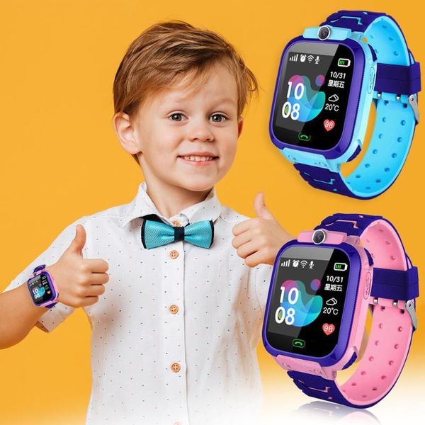 children smart watch camera lighting touch screen sos call touch screen lbs tracking location finder kids baby smart watch, Blue
children smart watch camera lighting touch screen sos call touch screen lbs tracking location finder kids baby smart watch, Blue