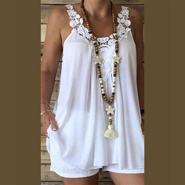 yfashion summer causal women tank solid color lace design halter summer fashion female vest, White
yfashion summer causal women tank solid color lace design halter summer fashion female vest, White