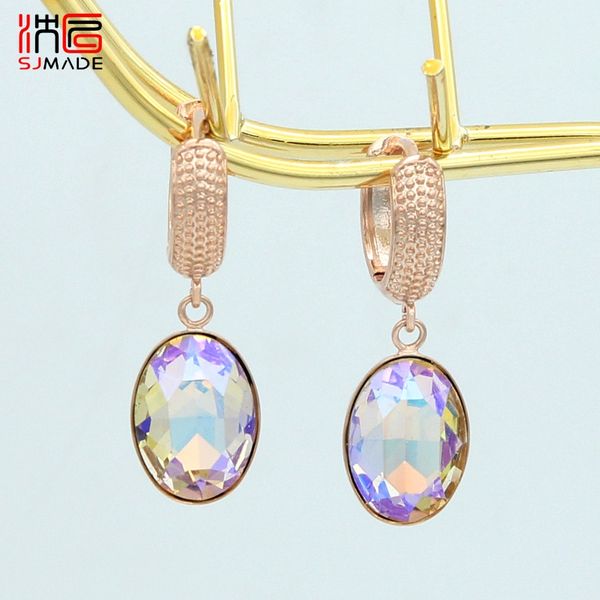 sjmade classic fashion egg shape oval crystal dangle earrings 585 rose gold white gold for women wedding luxury elegant jewelry, Silver
sjmade classic fashion egg shape oval crystal dangle earrings 585 rose gold white gold for women wedding luxury elegant jewelry, Silver