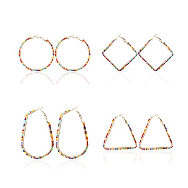 fashion earring bohemian national style multicolor rice round geometric earrings jewelry women party gifts, Golden;silver
fashion earring bohemian national style multicolor rice round geometric earrings jewelry women party gifts, Golden;silver