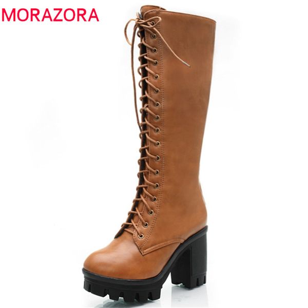 morazora 2020 new arrival mid claf boots women round toe lace up +zipper autumn boots fashion high heels platform shoes woman, Black
morazora 2020 new arrival mid claf boots women round toe lace up +zipper autumn boots fashion high heels platform shoes woman, Black