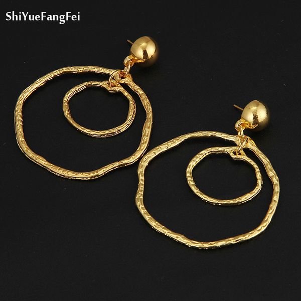 big gold hoops earrings minimalist thick tube round circle rings earrings for women zinc alloy trendy hiphop rock women jewlery, Golden;silver
big gold hoops earrings minimalist thick tube round circle rings earrings for women zinc alloy trendy hiphop rock women jewlery, Golden;silver