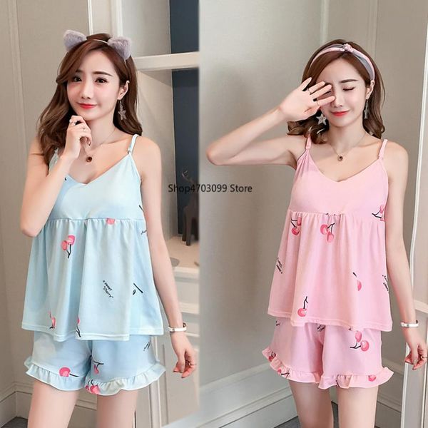 2019 new models spring summer new women pajamas suit sleepwear shortless sleeve pyjamas with chest pad girl short pajamas, Blue;gray
2019 new models spring summer new women pajamas suit sleepwear shortless sleeve pyjamas with chest pad girl short pajamas, Blue;gray