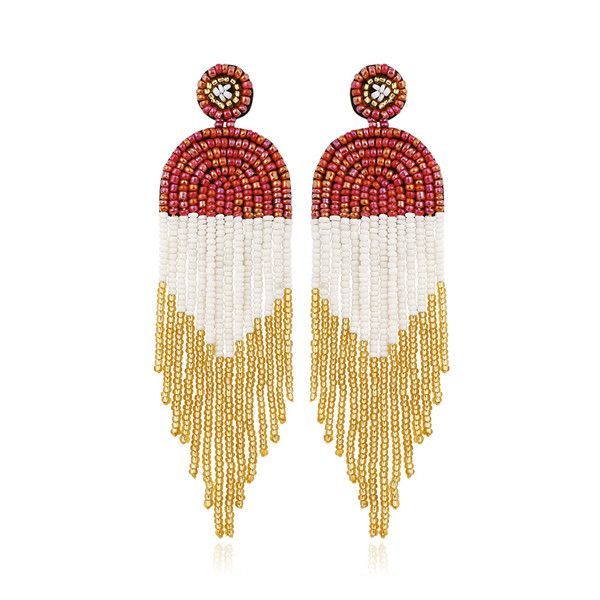 ethnic style earrings colored rice beads earrings boho tassel jewlery creative fashion jewlery, Golden
ethnic style earrings colored rice beads earrings boho tassel jewlery creative fashion jewlery, Golden