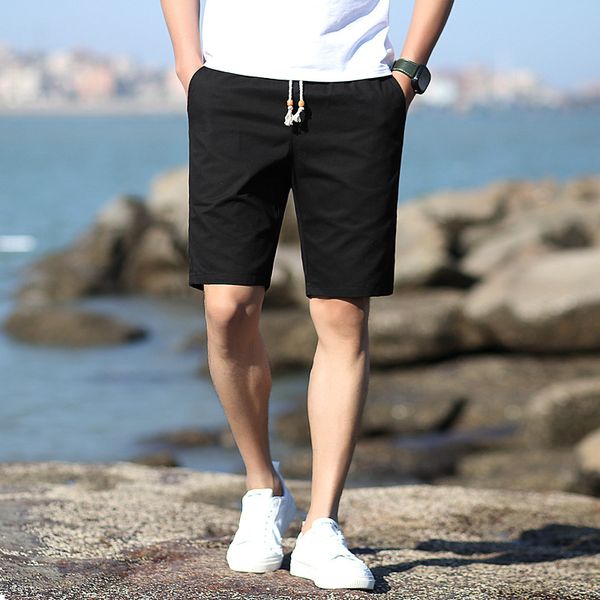 quality shorts men straight elastic waist short pans fashion knee length pure color cotton shorts casual short marque homme, White;black
quality shorts men straight elastic waist short pans fashion knee length pure color cotton shorts casual short marque homme, White;black