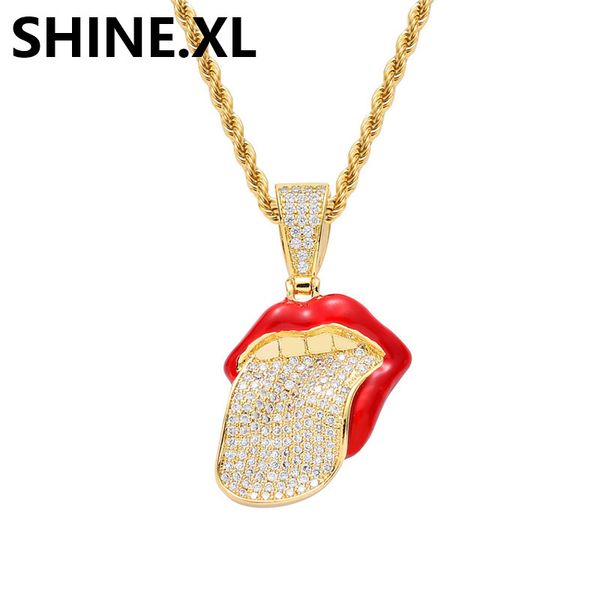 iced out red big lips mouth pendant necklace micro paved cubic zircon gold silver plated mens hip hop jewelry
iced out red big lips mouth pendant necklace micro paved cubic zircon gold silver plated mens hip hop jewelry