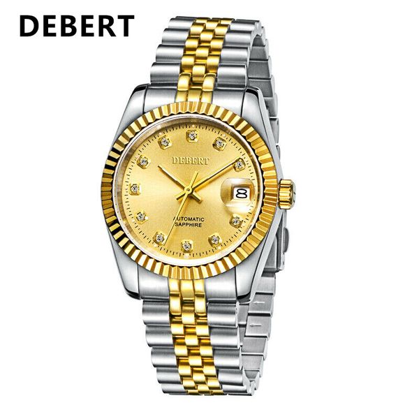 classic vintage men watch mechanical miyota 9015 automatic movement diamond dial calendar 36mm stainless steel wristwatches, Slivery;brown
classic vintage men watch mechanical miyota 9015 automatic movement diamond dial calendar 36mm stainless steel wristwatches, Slivery;brown