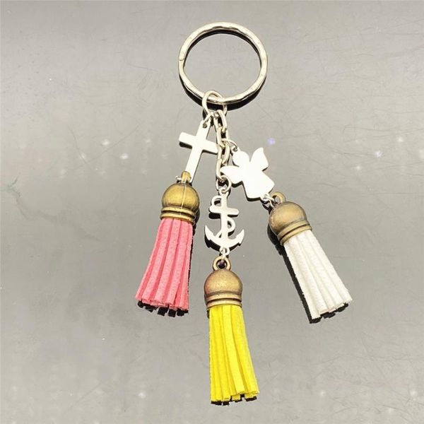 pray for safe sailing keyring handmake tassel keychain angel anchor key holder jewelry findings wish as gift, Silver
pray for safe sailing keyring handmake tassel keychain angel anchor key holder jewelry findings wish as gift, Silver