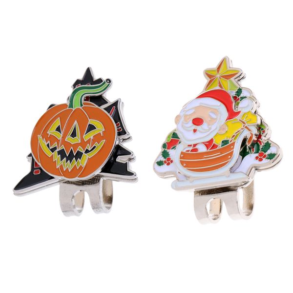 new halloween pumpkin & santa claus golf ball marker with magnetic hat clip 
new halloween pumpkin & santa claus golf ball marker with magnetic hat clip