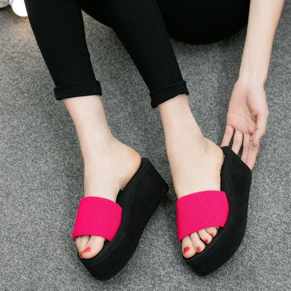 summer new sandals female non-slip slippers fashion women wear-resistant beach shoes high-heeled female sandals slippers, Black
summer new sandals female non-slip slippers fashion women wear-resistant beach shoes high-heeled female sandals slippers, Black