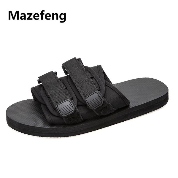 mazefeng 2018 new trend summer men casual sandals lovers sandals beach antiskid male slides soft hook&loop, Black
mazefeng 2018 new trend summer men casual sandals lovers sandals beach antiskid male slides soft hook&loop, Black