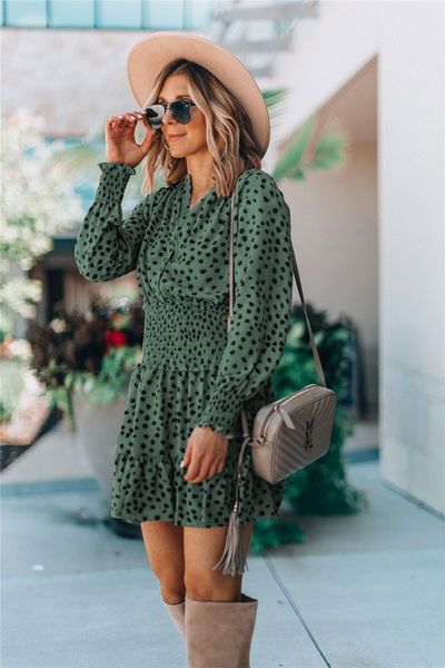 new 2020 womens designer spring dress womens polka dot printed dresses fashion ladies dresses with peplum, Black;gray
new 2020 womens designer spring dress womens polka dot printed dresses fashion ladies dresses with peplum, Black;gray