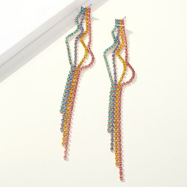 wholesale-fashion designer exaggerated full colorful rhinestone crystal long tassel chandelier stud earrings for women girls, Golden;silver
wholesale-fashion designer exaggerated full colorful rhinestone crystal long tassel chandelier stud earrings for women girls, Golden;silver