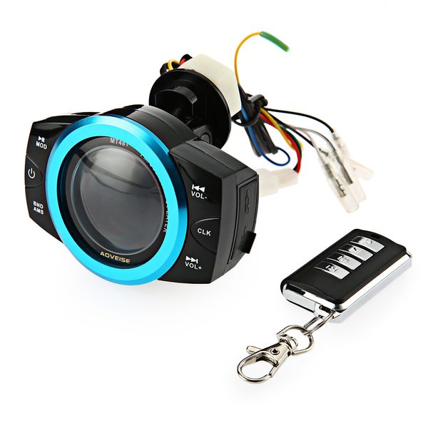 

aoveise mt481 usb tf motors mp3 player motorcycle audio sound music player anti-theft alarm mp3 speaker blue screen display car