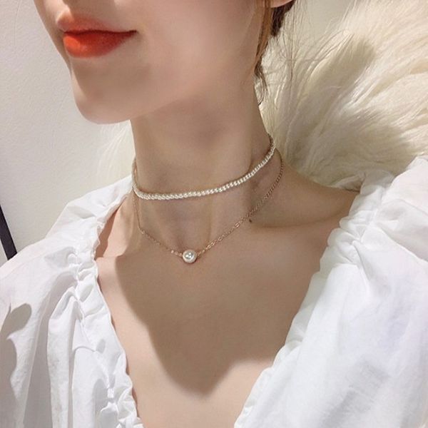 korean fashion handmade beaded pearl pendant necklace elegant charming women's wedding jewelry creative lady party accessories, Silver 
korean fashion handmade beaded pearl pendant necklace elegant charming women's wedding jewelry creative lady party accessories, Silver