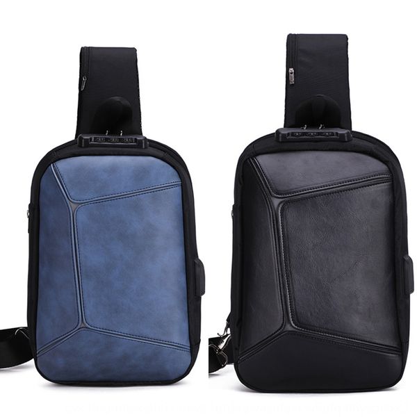 chest usb shoulder anti-theft british casual men's shoulder bag waterproof reflective pu splicing chest bag, White
chest usb shoulder anti-theft british casual men's shoulder bag waterproof reflective pu splicing chest bag, White