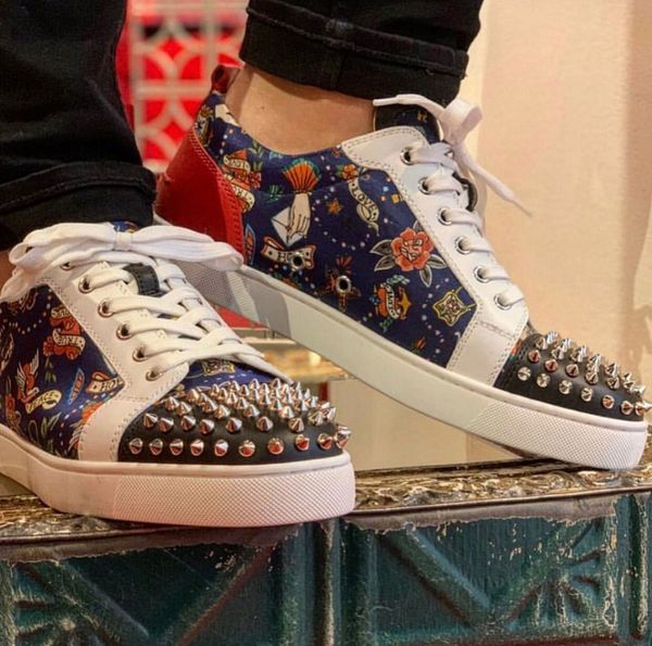 favorite low junior spikes red bottom sneakers for women,men trainer flower printed leather red sole casual walking couple party wedding, Black
favorite low junior spikes red bottom sneakers for women,men trainer flower printed leather red sole casual walking couple party wedding, Black