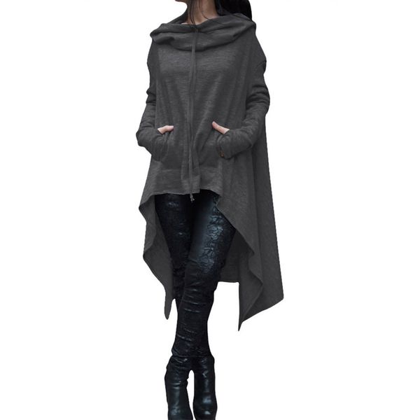 2019 irregular hoodies solid color fashion oversize hoodies sweatshirt women loose hoody mantle hooded pullover outwear coat new, Black
2019 irregular hoodies solid color fashion oversize hoodies sweatshirt women loose hoody mantle hooded pullover outwear coat new, Black