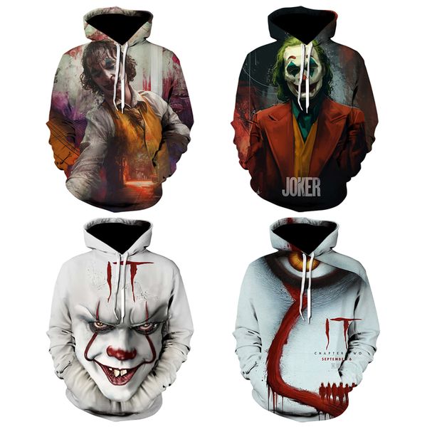 horror movie it clown 3d printed hoodie sweatshirts men women pullover hip hop casual oversized hoodies sudaderas hombre, Black
horror movie it clown 3d printed hoodie sweatshirts men women pullover hip hop casual oversized hoodies sudaderas hombre, Black