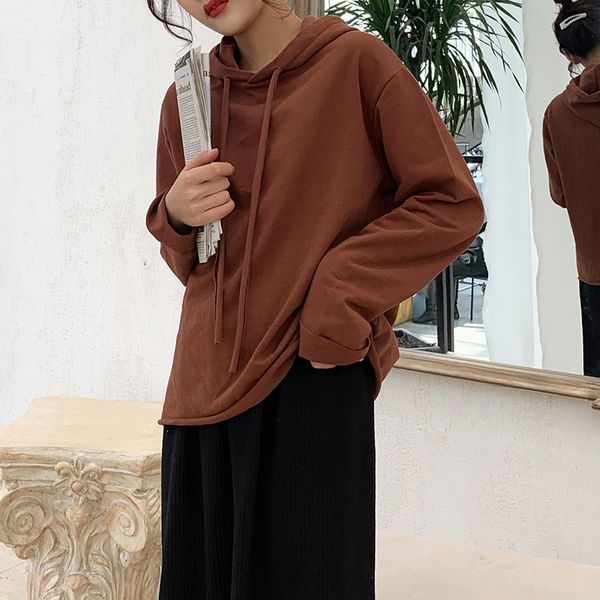 2019 spring clothing new style women's dress korean-style loose-fit fur trim hooded solid color loose-fit versatile hoodie, Black
2019 spring clothing new style women's dress korean-style loose-fit fur trim hooded solid color loose-fit versatile hoodie, Black