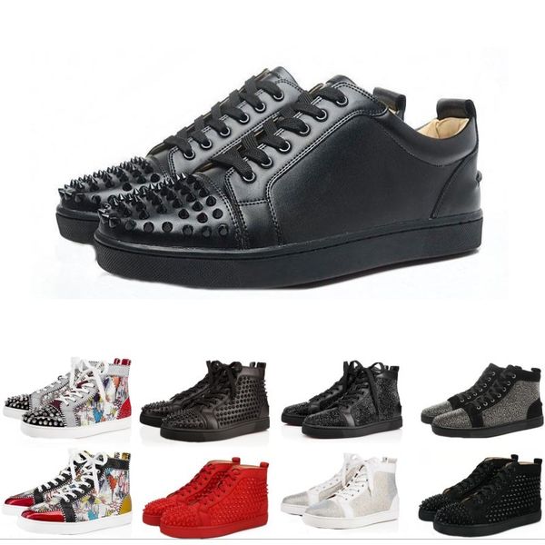 New Designer Brand Red Bottom Studded Spikes Flats shoes For Men Women black white blue Party Lovers Genuine Leather casual Sneakers
New Designer Brand Red Bottom Studded Spikes Flats shoes For Men Women black white blue Party Lovers Genuine Leather casual Sneakers