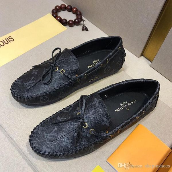 new men's designer shoes flat bottom loafers printing fashion luxury peas shoes classic man casual driving shoes of size, Black
new men's designer shoes flat bottom loafers printing fashion luxury peas shoes classic man casual driving shoes of size, Black