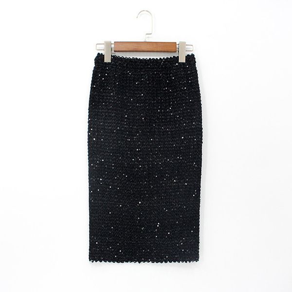 solid color pack hip skirt pencil skirt sequin stretchy waistline faldas mujer moda midi denim vadim summer skirts c30625, Black
solid color pack hip skirt pencil skirt sequin stretchy waistline faldas mujer moda midi denim vadim summer skirts c30625, Black