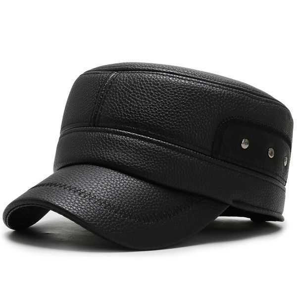 2020 spring and summer new fashion leather flat cap men's wild casual sports hat outdoor windproof cold warm earmuffs mwhcf, White 
2020 spring and summer new fashion leather flat cap men's wild casual sports hat outdoor windproof cold warm earmuffs mwhcf, White
