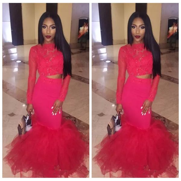 2019 sheer long sleeves slim two piece formal prom dresses customized vestidos de special occasion party gowns evening maxi dresses tulle, Black
2019 sheer long sleeves slim two piece formal prom dresses customized vestidos de special occasion party gowns evening maxi dresses tulle, Black