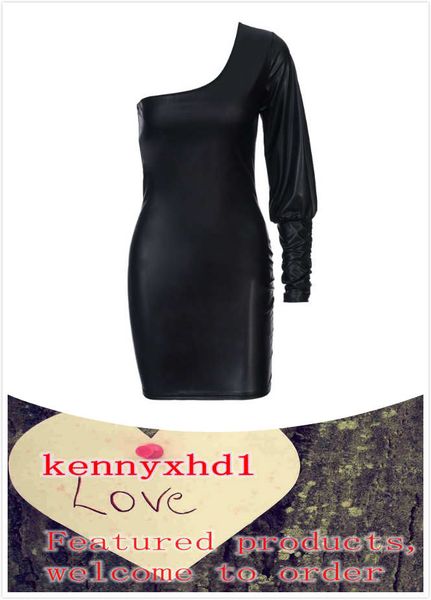 europe and the united states explosion models autumn and winter new pu leather one shoulder open back package hip dress, White;black
europe and the united states explosion models autumn and winter new pu leather one shoulder open back package hip dress, White;black