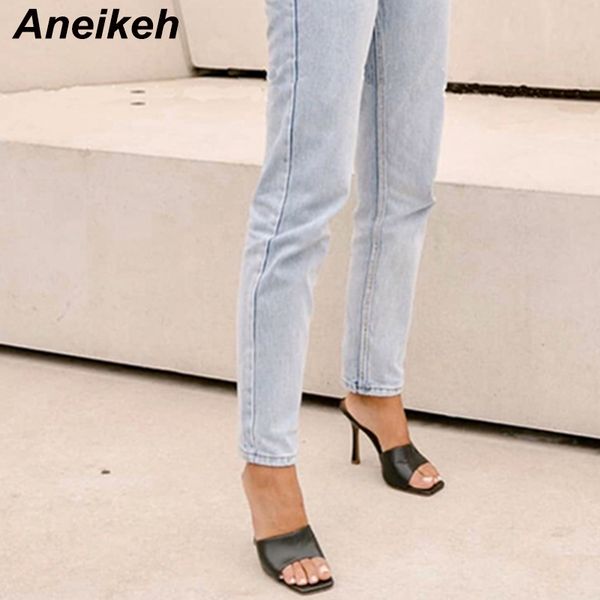 aneikeh 2020 new pu square toe mules thin high heels women slides peep toe slip on summer party rome pumps shallow slippers, Black
aneikeh 2020 new pu square toe mules thin high heels women slides peep toe slip on summer party rome pumps shallow slippers, Black
