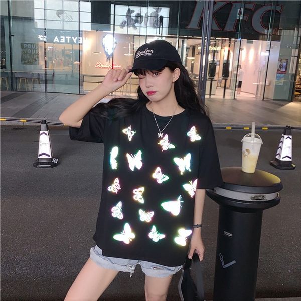 loose colorful reflective short-sleeved loose colorful reflective butterfly short-sleeved t-shirt butterfly t-shirt top, White
loose colorful reflective short-sleeved loose colorful reflective butterfly short-sleeved t-shirt butterfly t-shirt top, White