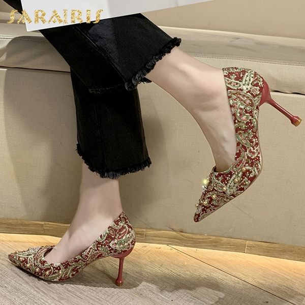 sarairis moda 2020 tacones altos delgados fiesta boda zapatos de plataforma de mujer punta puntiaguda slip-on primavera/otoño zapatos mujer, Black
sarairis moda 2020 tacones altos delgados fiesta boda zapatos de plataforma de mujer punta puntiaguda slip-on primavera/otoño zapatos mujer, Black