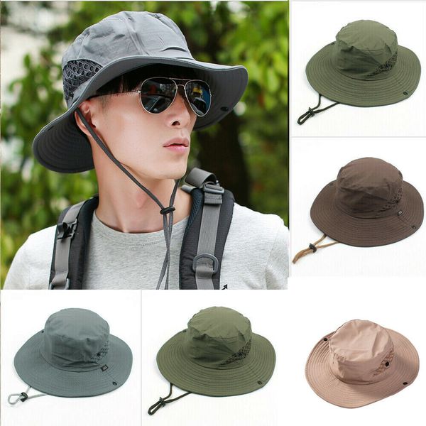 summer men's sun hat bucket fishing hiking cap wide brim uv protection hat, Black;white
summer men's sun hat bucket fishing hiking cap wide brim uv protection hat, Black;white
