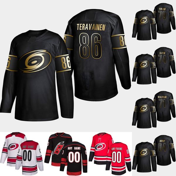 86 Teuvo Teravainen 2019 Golden Edition Carolina Hurricanes 64 Clark Bishop 71 Lucas Wallmark 74 Jaccob Slavin 79 Micheal Ferland Jersey
86 Teuvo Teravainen 2019 Golden Edition Carolina Hurricanes 64 Clark Bishop 71 Lucas Wallmark 74 Jaccob Slavin 79 Micheal Ferland Jersey