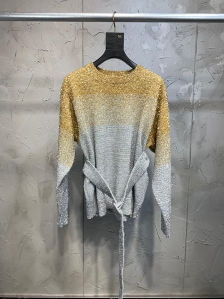 2019 new ladies fashion long sleeve casual belt gradient metal sweater 1107, White;black
2019 new ladies fashion long sleeve casual belt gradient metal sweater 1107, White;black
