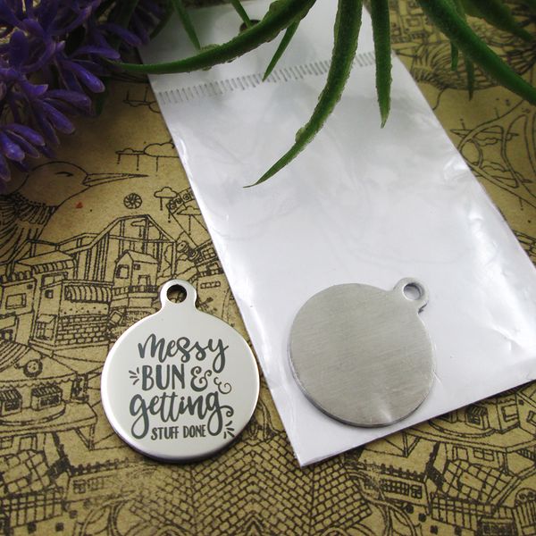 40pcs--"messy bun and getting stuff done"stainless steel charms more style for choosing diy charms pendants for necklace, Bronze;silver
40pcs--"messy bun and getting stuff done"stainless steel charms more style for choosing diy charms pendants for necklace, Bronze;silver