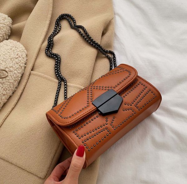 small pu leather crossbody bags for women rivets shoulder messenger bag female travel handbags chain cross body bag
small pu leather crossbody bags for women rivets shoulder messenger bag female travel handbags chain cross body bag
