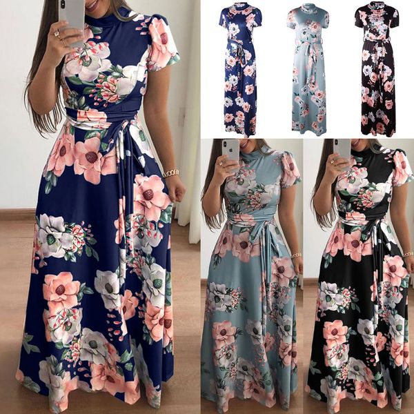 S-XL Elegant Women Robe Summer 2018 Floral Printed Maxi Dress Fashion Sexy Boho Sashes Dress Tighten Waist Long Dress Vestidos
S-XL Elegant Women Robe Summer 2018 Floral Printed Maxi Dress Fashion Sexy Boho Sashes Dress Tighten Waist Long Dress Vestidos