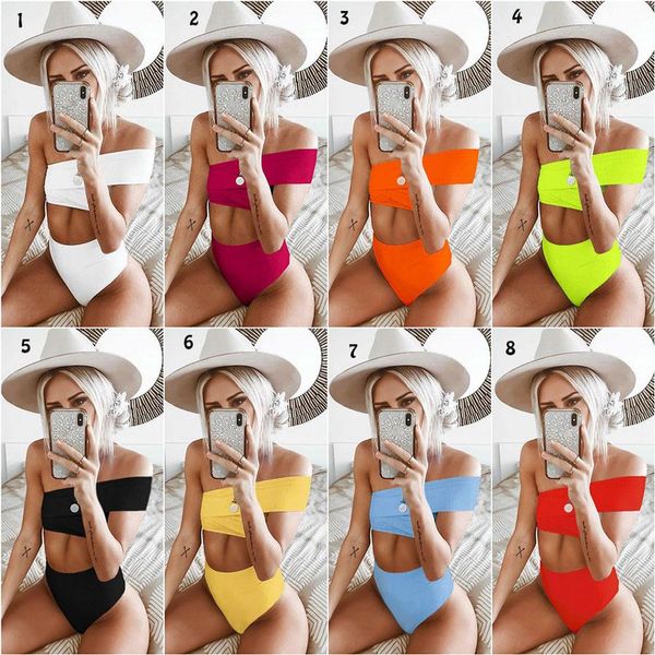 solid irregular one shoulder bikini 8 colors swimwear women bandage split high waist swimsuit bathing suit beachwear, White;black
solid irregular one shoulder bikini 8 colors swimwear women bandage split high waist swimsuit bathing suit beachwear, White;black