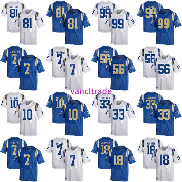 2019 ncaa football ucla bruins 81 caleb wilson 99 cassius marsh 56 datone jones 10 demetric felton 33 coleman 7 fuller 18 modster jerseys, Black;red
2019 ncaa football ucla bruins 81 caleb wilson 99 cassius marsh 56 datone jones 10 demetric felton 33 coleman 7 fuller 18 modster jerseys, Black;red