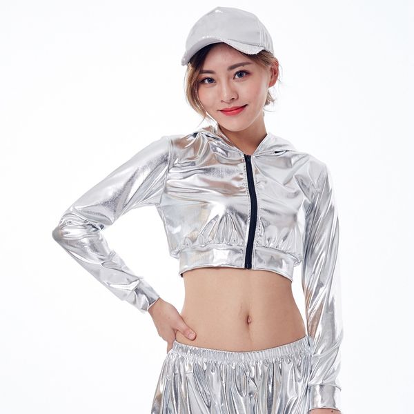 2018 new fashion spring summer women jazz slim hip hop coat stage performance silver streetwear long sleeve dance jacket, Black;white
2018 new fashion spring summer women jazz slim hip hop coat stage performance silver streetwear long sleeve dance jacket, Black;white